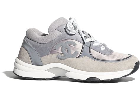 chanel grey black sneakers|chanel sneakers cost.